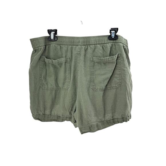 Old Navy Women's High Rise Arugula Green Linen Blend Casual Shorts Size Large - Picture 2 of 5